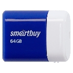 Флешка USB SmartBuy LARA Blue (SB64 GbLARA-B), 64Gb, USB 2.0, R/W 15/5, синий/белый, фото 1