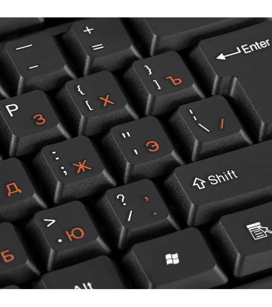 Клавиатура Oklick 100M HW3 проводная, USB Type-A, чёрный