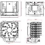 Кулер ID-COOLING SE-226-XT черный 120мм алюминий/медь 1800rpm 35db 4-pin 250W 154мм, фото7