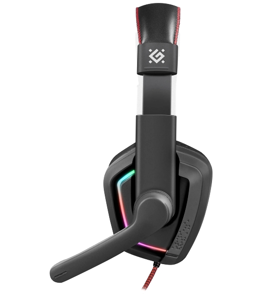 Гарнитура Defender Quake LED чёрный, проводная, подсветка