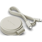 Переносное зарядное устройство Satechi Qi2 OntheGo 2-in-1 Wireless Charger, песочный, фото3