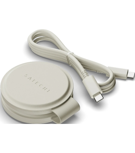 Переносное зарядное устройство Satechi Qi2 OntheGo 2-in-1 Wireless Charger, песочный