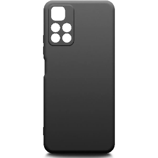 Чехол (клип-кейс) BORASCO Silicone Case, для Xiaomi Poco M4 Pro, черный (матовый) 70106
