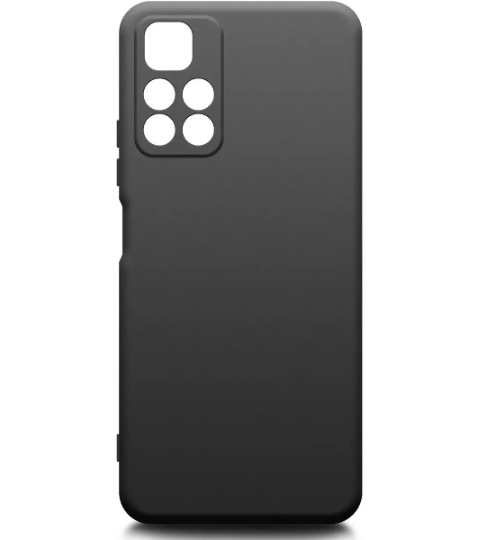 Чехол (клип-кейс) BORASCO Silicone Case, для Xiaomi Poco M4 Pro, черный (матовый) 70106
