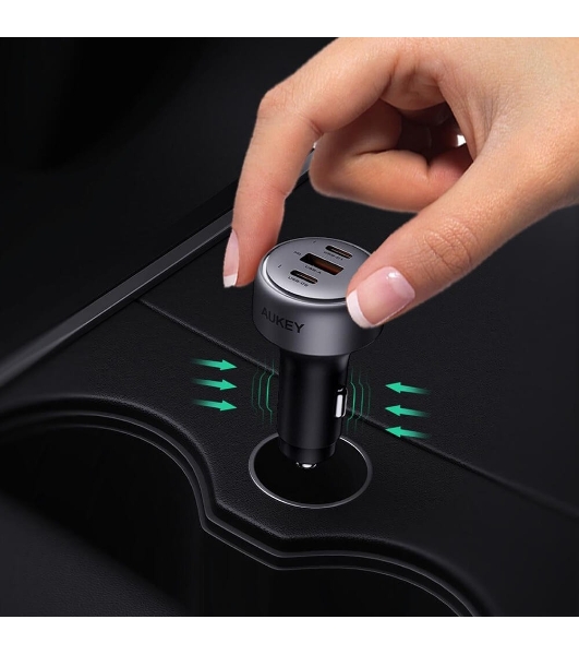 Автомобильное зарядное устройство Aukey Pathfinder 66W серый ACC-CC-P1