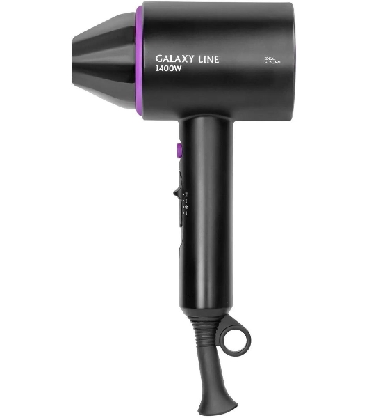 Фен Galaxy Line GL 4346 черный, 1400 Вт, компактный