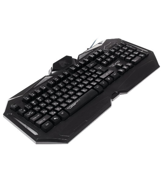 Комплект клавиатура+мышь Qumo Spirit of Wisdom проводной, USB, 2400 DPI, чёрный