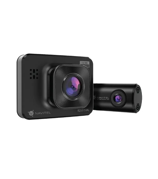 Видеорегистратор Navitel R250 DUAL DVR, 1920x1080, 2', с камерой заднего вида, G-сенсор, датчик движения
