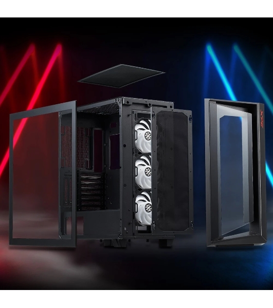Компьютерный корпус ADATA XPG CRUISERST черный Mid-Tower, Micro-ATX, Mini-ITX, Standard-ATX