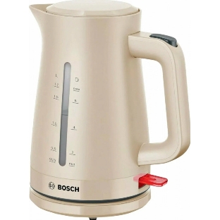 Электрочайник Bosch TWK3M127 бежевый, 1.7 л, 2400 Вт, скрытый нагревательный элемент