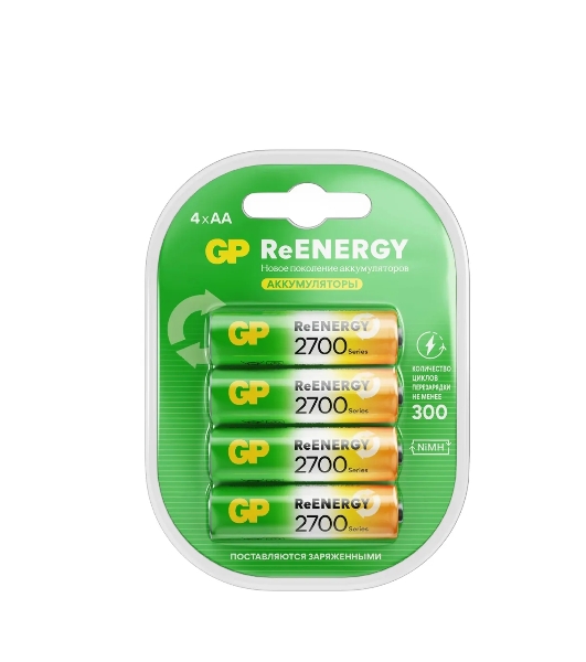 Аккумулятор GP 270AAHCRGY-2CRCB4 AA NiMH 2650mAh (4шт)