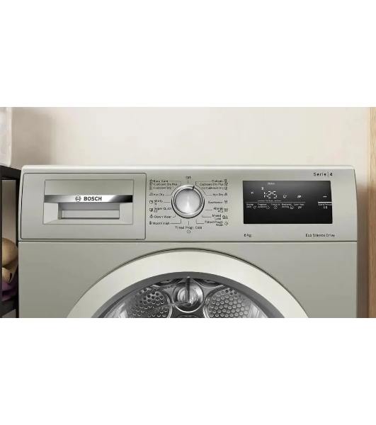 Сушильная машина Bosch WTN86202ME серый, 8 кг, сушка - конденсационная, программ - 13, 59.8 x 84.2 x 61.3 см