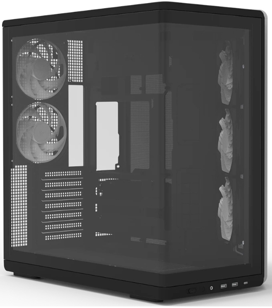 Компьютерный корпус ZALMAN MidTower P60 black (ATX, без БП, 2xUSB 3.0+USB Type C, 5x120мм ARGb) (Zalman P60 Black)