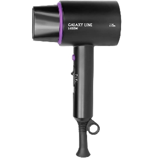 Фен Galaxy Line GL 4346 черный, 1400 Вт, компактный