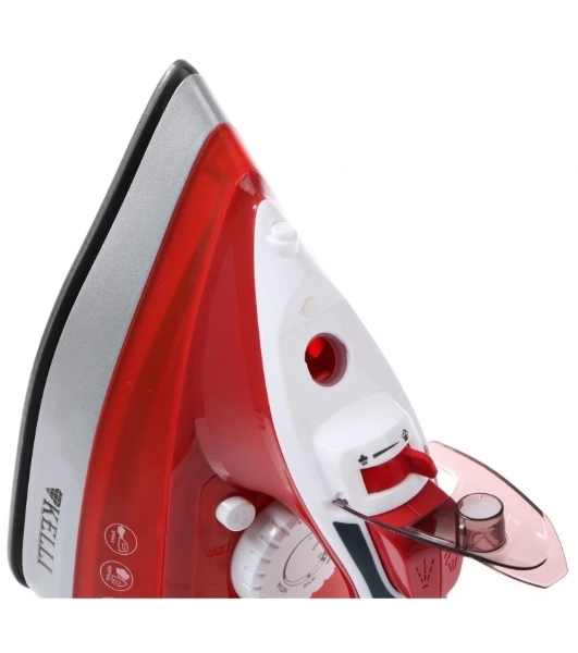 Утюг Kelli KL-1622 красный, 2200 Вт, 100 г/мин, 400 мл