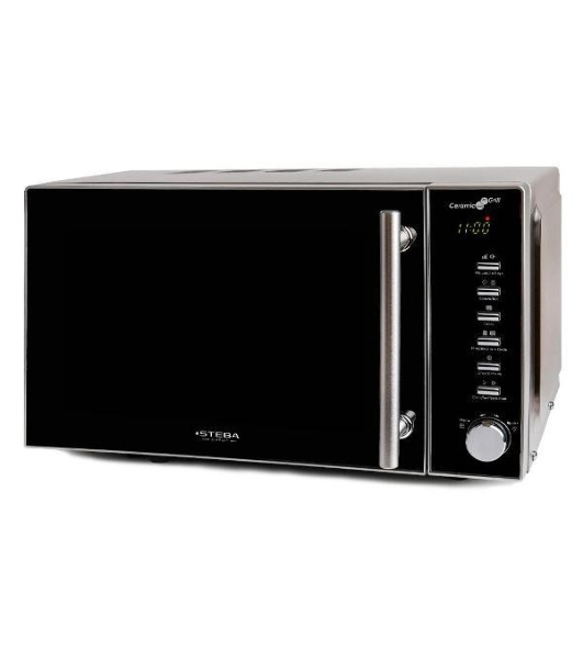 Микроволновая печь Steba MIC 2070 серебристый/черный, 20 л, 800 Вт, переключатели - кнопки, поворотный механизм