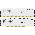 Оперативная память Kingston Fury Beast, DDR5, 64Gb (2x32Gb), 5600MHz, CL40, DIMM, с радиатором, белый, фото 1