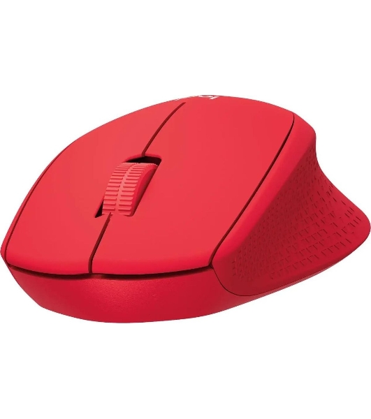 Мышь беспроводная Logitech M280 красный, 1000 dpi, радиоканал, USB, кнопки - 3