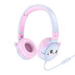 Беспроводные/проводные наушники Hoco W61 синий, накладные, Bluetooth + проводной, детские, до 20 ч., фото 1