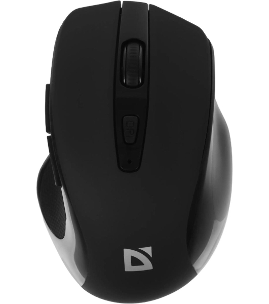 Мышь беспроводная Defender Prime MB-053 черный, 1600 dpi, радиоканал, USB, кнопки - 6