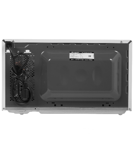 Микроволновая печь Sharp R-2000RW белый, 20 л, 800 Вт, переключатели - поворотный механизм