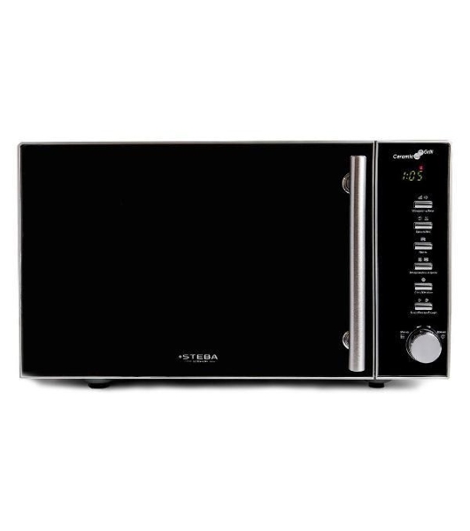 Микроволновая печь Steba MIC 2070 серебристый/черный, 20 л, 800 Вт, переключатели - кнопки, поворотный механизм