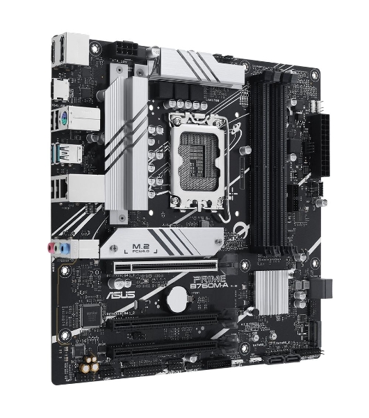 Материнская плата ASUS PRIME B760M-A-CSM, Socket LGA 1700, Intel B760, 4xDDR5, 4xSATA, 2xM.2, 1xPCIe 4.0 x16, 1xPCIe 4.0 x4, 2xHDMI, 1xDP, 1x 2.5Gb LAN, 2xUSB-A 3.1, 4xUSB-A 2.0, 3x3.5 мм, 7.1, mATX