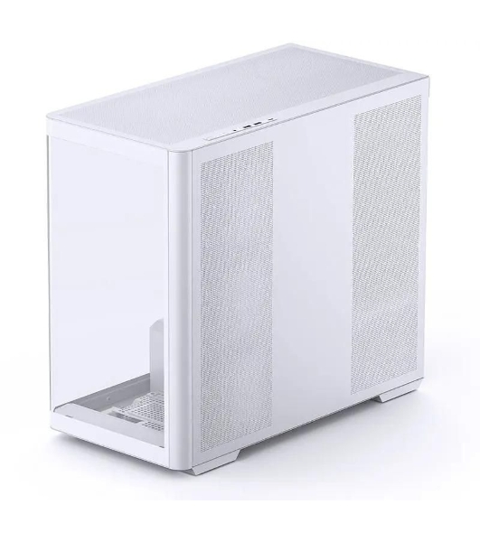 Корпус без блока питания JONSBO D300, Mini-Tower, TG, no fan, 2xUSB-A 3.2 + 1xUSB-C 3.2, mATX, mITX White