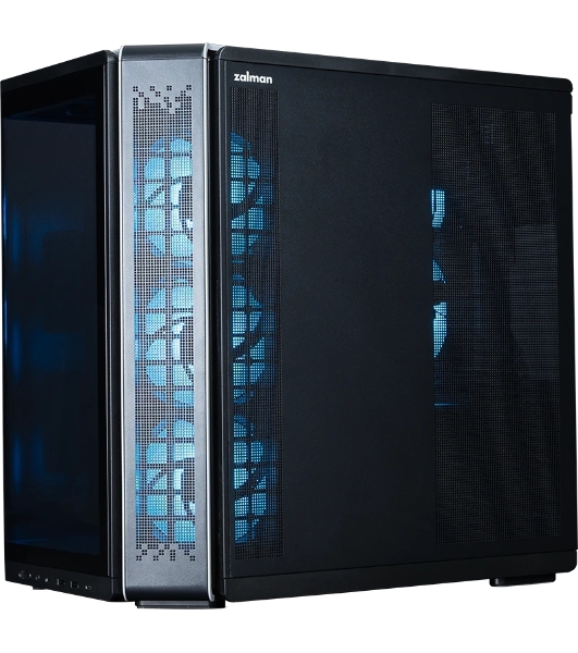 Компьютерный корпус ZALMAN MidTower P60 black (ATX, без БП, 2xUSB 3.0+USB Type C, 5x120мм ARGb) (Zalman P60 Black)