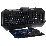 Комплект клавиатура+мышь Qumo Spirit of Wisdom проводной, USB, 2400 DPI, чёрный, фото11