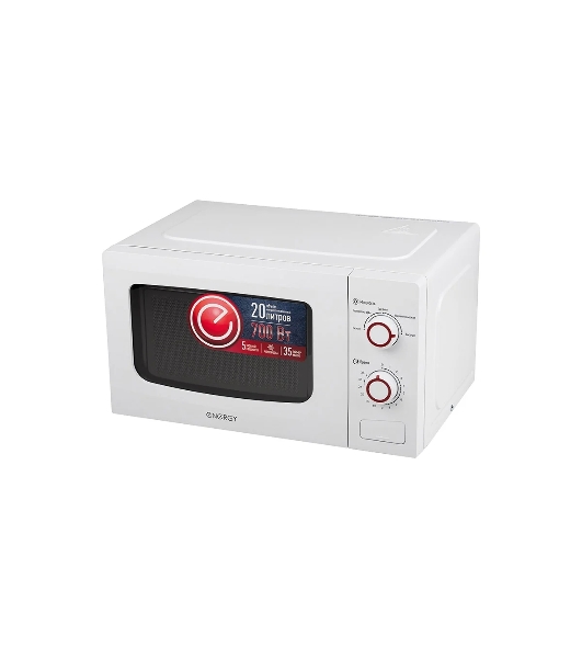 Микроволновая печь Energy EMW-20709 белый, 20 л, 700 Вт, переключатели - поворотный механизм