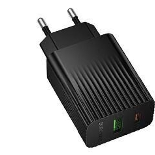 Сетевое зарядное устройство BOROFONE (6941991122750) BAS74A 1USB+1Type-C 3.0A QC3.0 PD 20W черный