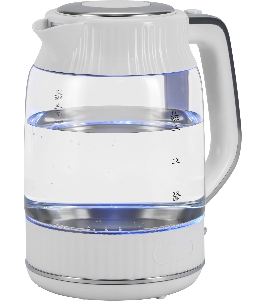 Чайник электрический Vitek VT-WK1059 1.7л. 2200Вт белый корпус: стекло/пластик