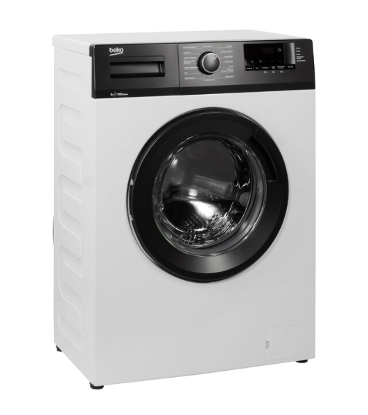 Стиральная машина Beko WHE5512BBW RUKZ BX B7SE4001000 7329810011 белый, загрузка фронтальная 5 кг, 1000 об/мин, класс A