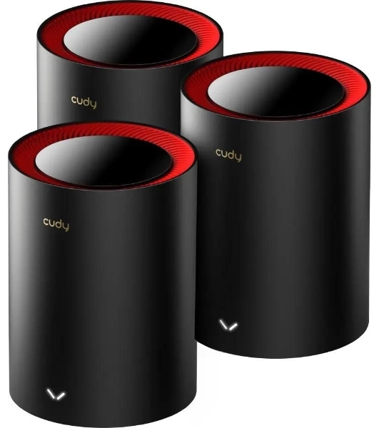 Wi-Fi Mesh-система/AX3000 Wi-Fi 6 Mesh 2.5G Solution 3-Pack, Dual-Band, Chipset MT7981BA+MT7976CN+RTL8221B, 802.11ax/ac/a/b/g/n, 2402Mbps at 5GHz + 574Mbps at 2.4GHz, 2.5G WAN+GE LAN, 5 internal antennas, MU-MIMO, DDNS, Zerotier/Wireguard/OpenVPN/IPSec/L2TP/PPTP VPN, DNS over Cloudflare/Google/Quad9, IPv6, Seamless Roaming, WPA3, TR069/TR098/TR111/TR181,easyMesh R3 Optional, Ver 2.0, Cudy Mesh, Cudy APP