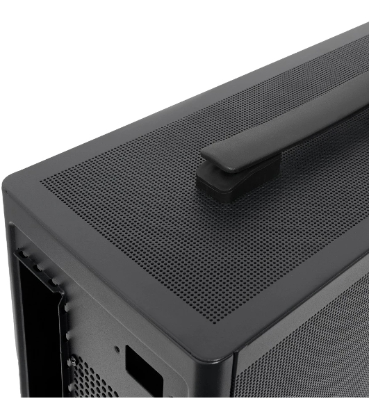 Компьютерный корпус без блока питания HSPD M210, Mesh Mid Tower, черный, 0.7 SPCC, 1x90мм mATX, mITX 140/280/150мм 1x2.5', 1x3.5', 4xPCI 1xUSB-A 3.0 302x168x350мм