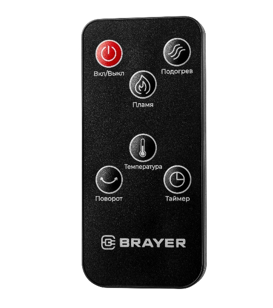 Тепловентилятор электрический BRAYER BR4862 чёрный, керамический, 2000 Вт, 20 м²