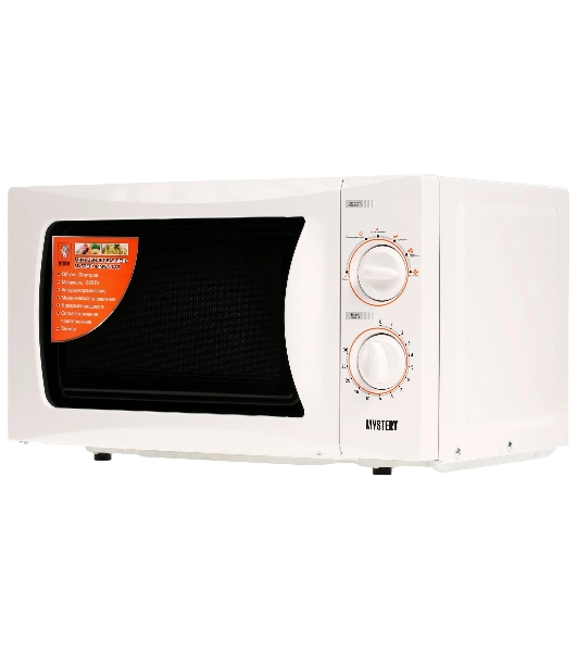 Микроволновая печь Mystery MMW-2013 белый, 20 л, 800 Вт, переключатели - поворотный механизм