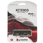 Накопитель SSD M.2 2280 2048Gb Kingston KC3000 Client SSD SKC3000S/2048G PCIe 4.0 NVMe, 7000/7000, IOPS 1000/1000K, MTbF 1.8M, 3D TLC, 1600TbW, 0.71DWPD, with Heat Spreader (5 лет), RTL, фото 1