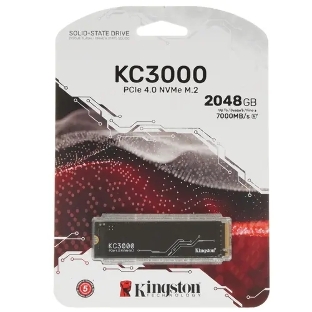 Накопитель SSD M.2 2280 2048Gb Kingston KC3000 Client SSD SKC3000S/2048G PCIe 4.0 NVMe, 7000/7000, IOPS 1000/1000K, MTbF 1.8M, 3D TLC, 1600TbW, 0.71DWPD, with Heat Spreader (5 лет), RTL
