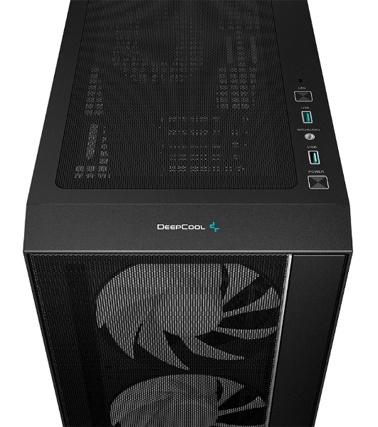 Компьютерный корпус Deepcool MATREXX 55 MESH V4 без БП, боковое окно (закаленное стекло), 3xARGB LED 140мм вентилятора спереди, 1xARGB LED 120мм вентилятор сзади, черный, ATX
