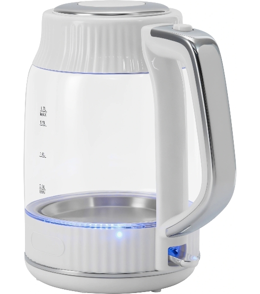 Чайник электрический Vitek VT-WK1059 1.7л. 2200Вт белый корпус: стекло/пластик