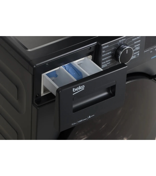 Стиральная машина Beko WSPE7H616A темно-серый, загрузка фронтальная 7,5 кг, 1200 об/мин., класс: А