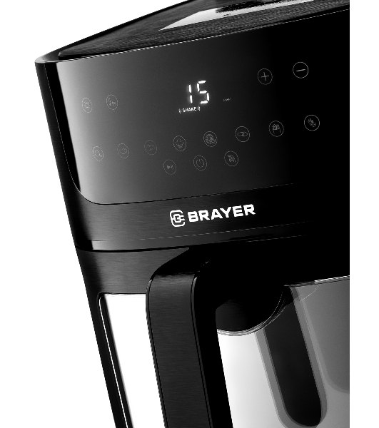 Аэрогриль Brayer BR2042 черный, 1800 Вт, 8 л, сенсор, 8 программ