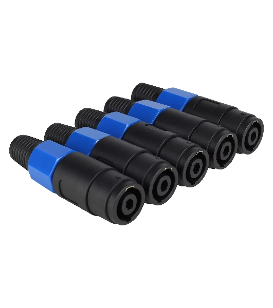 Комплект кабельных разъемов Wize WSKONF-4P-5 SpeakON 4 pin, (розетка), 5 шт. в комплекте