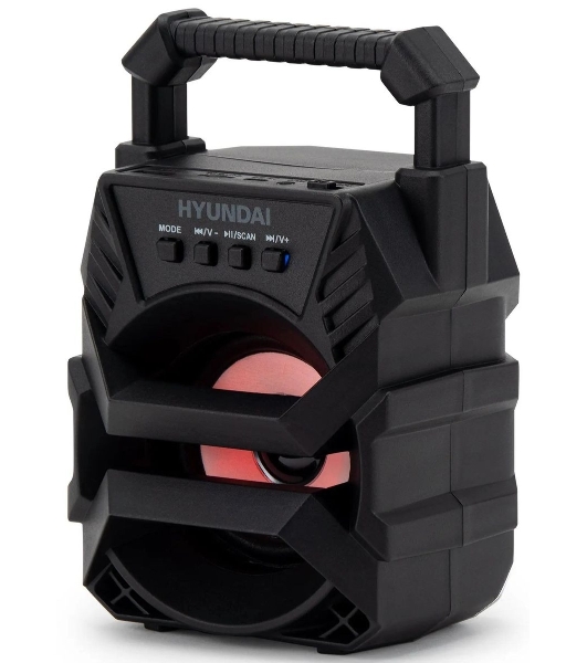 Колонка портативная Hyundai H-PS1000 черный 9 Вт 1.0 BT/USB 10м 500mAh