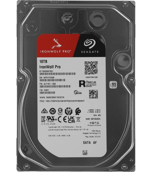 Жесткий диск Seagate SATA-III 10Tb ST10000NT001 NAS Ironwolf Pro 512E (7200rpm) 256Mb 3.5'