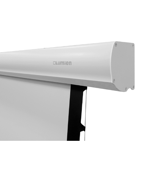 Экран с электроприводом Lumien Cinema Control 219x362 см (раб.область 198х352 см) (159') Matte White FiberGlass черная кайма по периметру, доп.черная область 10 см, триггер., RS232, IR, RF управл. в комплекте, цвет корпуса 'титаниум' 16:9