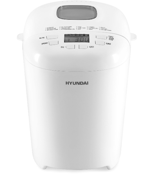 Хлебопечка Hyundai HYBM-M0714 белый, 550 Вт, 0.9 кг, 15 программ
