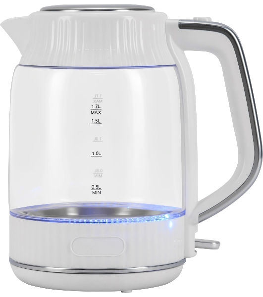 Чайник электрический Vitek VT-WK1059 1.7л. 2200Вт белый корпус: стекло/пластик